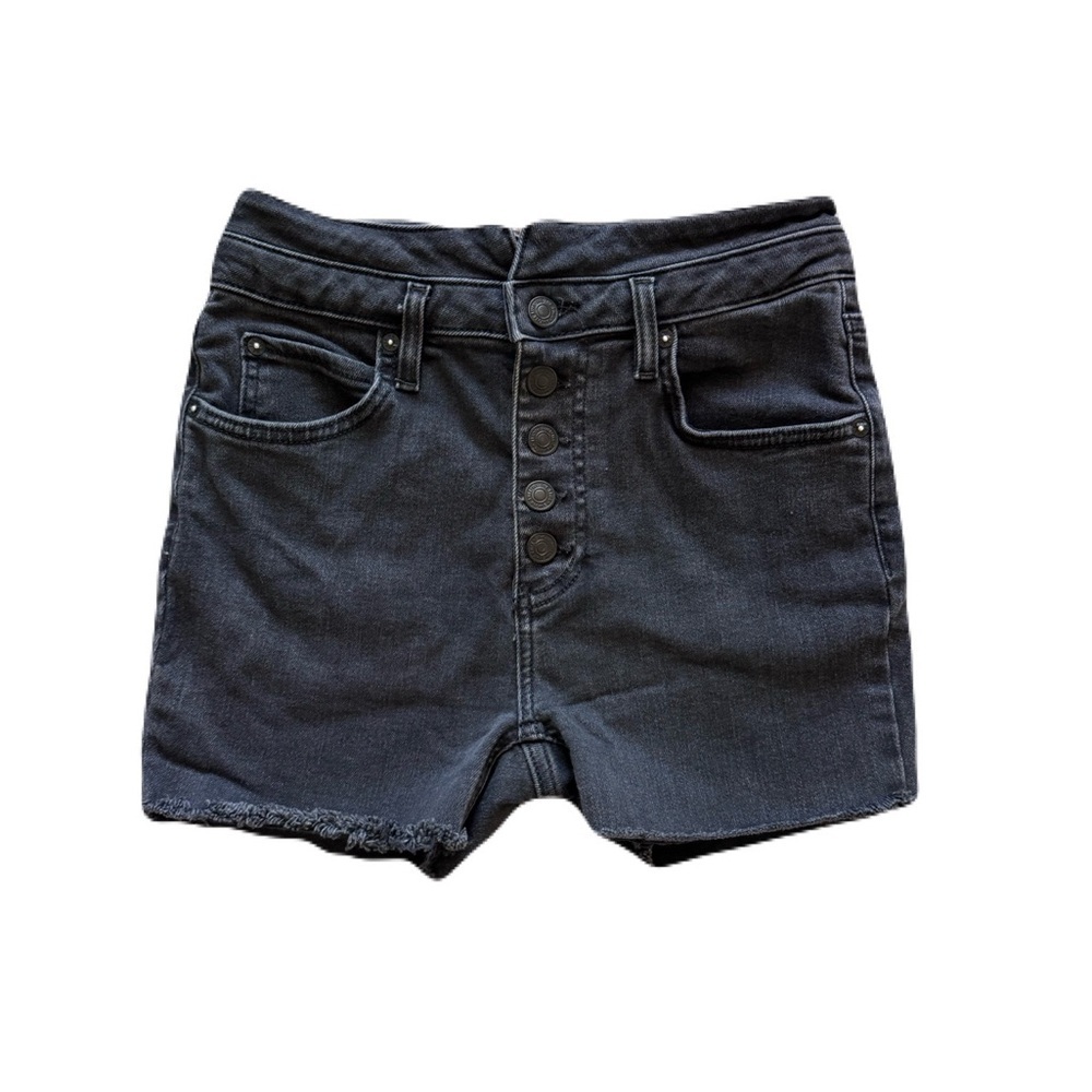 Women's Free People We The Free Black Denim Shorts summer Beach Y2K Size 28